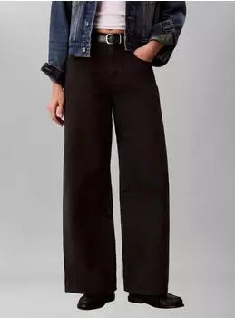 Calvin Klein THE WIDE LEG Weite Jeans Regular Fit (LV047H706G) worn black
