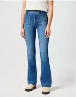 Wrangler Jeans 112332419 Blau Flare Fit Damen