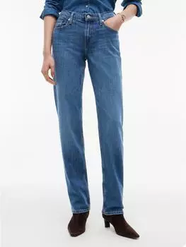 Tommy Hilfiger Classics Straight mit mittelhohem Bund Jeans nos mid blue (Damen) (WW0WW4248902D)