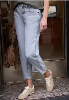 Street One Studio Mid Waist Barrel Leg Loose Fit Jeans bleached wash (Damen) (F38069317895)