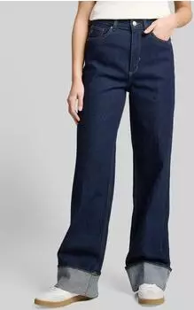 Tom Tailor Linou Wide Turn-Up Jeans rinsed blue denim (Damen) (1048912-10138)