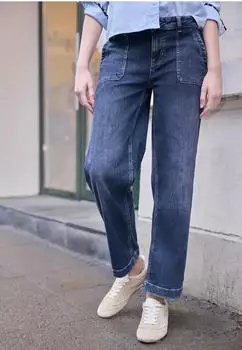 Street One Studio Straight Leg Jeans medium blue washed (Damen) (F38056317800)