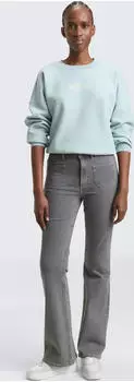 Tom Tailor Ava Flared Jeans clean light stone grey denim (Damen) (1049736-10212)