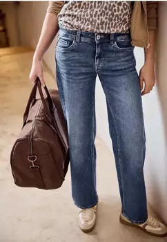 Street One Studio Wide Leg Jeans medium blue/soft washed (Damen) (F38020817646)