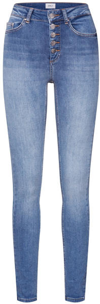 Only Blush HW Button Skinny Fit Jeans medium blue denim