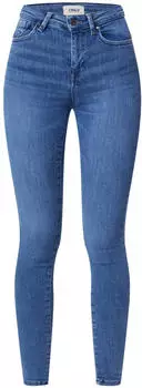 Only Power Mid Push Up Skinny Fit Jeans light blue denim