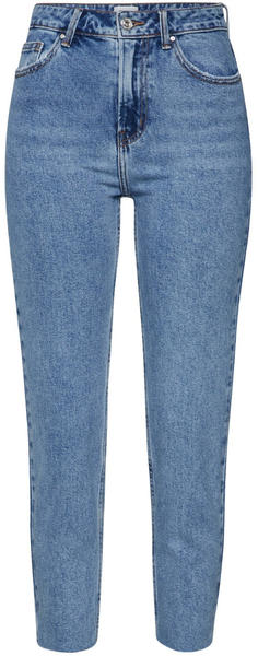 Only Emily HW Cropped Ankle Straight Fit Jeans light blue denim