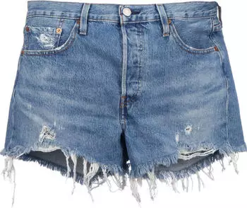 Levi's 501 High Waisted Shorts (56327) athens mid short - blue