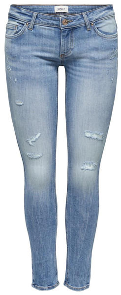 Only Coral SL Destroy Skinny Fit Jeans medium blue denim