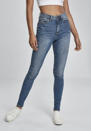 Urban Classics Ladies High Waist Skinny Jeans (TB2970-02433-0235) tinted midblue washed