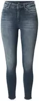 ONLY Ankle-Jeans "ONLBLUSH MID SK ANK RW REA422 NOOS" mit Fransensaum