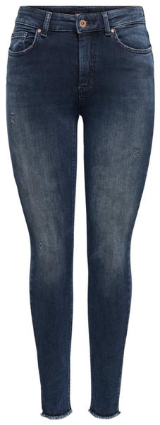 Only Mila HW Ankle Skinny Fit Jeans blue black denim
