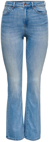 Only Wauw HW Flared Jeans light medium blue denim