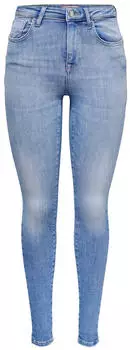 Only Power Mid Push Up Skinny Fit Jeans special bright blue denim