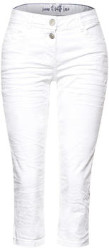 Cecil Scarlett Loose Fit 3/4 Jeans white denim