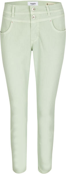 Angels Jeans Ornella Button 7/8 Coloured Jeans sage green