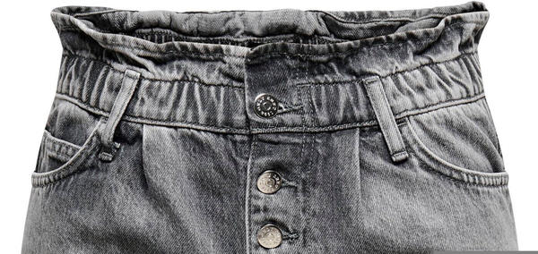 Only Cuba Paperbag Denim Shorts (15200196) grey