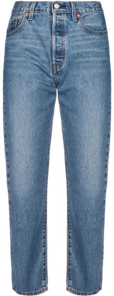 Levi's 501 Crop Jeans medium indigo worn in