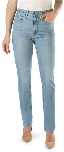Levi's 724 High Rise Straight Jeans light indigo worn in (0183)