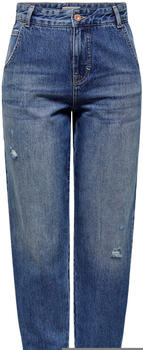 Only Troy Carrot Fit High Waist Jeans (15249484) dark medium blue denim