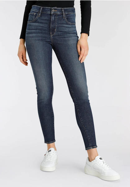 Levi's 720 High Rise Super Skinny Jeans dark indigo worn in