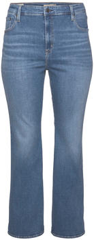 Levi's 726 High Rise Flare Jeans medium indigo worn in