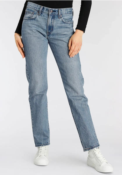 Levi's Middy Straight Jeans medium indigo worn in