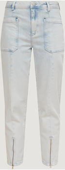Comma Relaxed: Jeans mit Zipp-Details (2110598.50Z3) blau