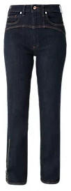 S.Oliver Skinny: Flared Jeans mit Zip-Saum (2118664.59Z8) blau