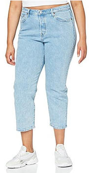 Levi's 501 Original Cropped Straight Fit jeans Plus Size medium indigo worn in