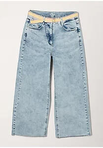 S.Oliver Regular: Denim-Culotte mit Gürtel (2110764.53Z2) blau