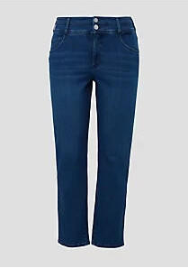 S.Oliver Slim: Jeans mit doppeltem Bund (2129658.56Z5) blau