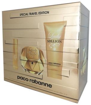 Paco Rabanne Lady Million Set mit Body Lotion 80ml + 100ml + 10ml