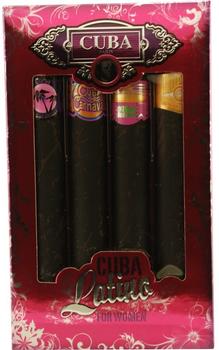 Cuba CUBA LATINO VARIETY SET-4 PIECE MINI VARIETY WITH CUBA COPACABANA & CARNAVAL & CACTUS & MAYA & ALL ARE EAU DE PARFUM SPRAY 35 ml