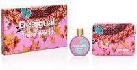 DESIGUAL Fresh World Eau de Toilette 100 ml + Pouch Geschenkset