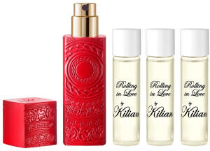 Kilian Rolling in Love Eau de Parfum (1x Travel Spray Red + 4 Refills 7,5 ml)