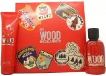 Dsquared2 Red Wood Gift Set EDT 100ml Spray + Body Lotion 150ml