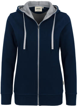 Hakro No. 255 Kapuzenjacke Bonded tinte/silber