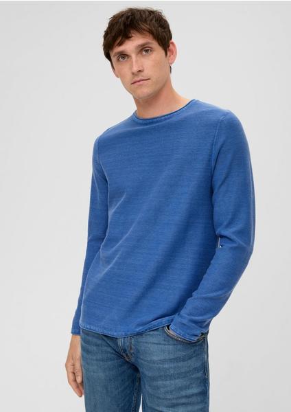 S.Oliver Pullover mit Garment Dye (2135456) blau