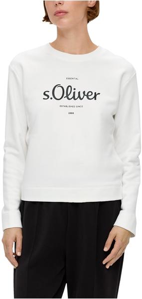 S.Oliver Sweatshirt aus Baumwollstretch (2136095) beige/weiß