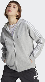 Adidas Woman adicolor Classics 3-Stripes Full-Zip Hoodie medium grey heather (IK0437)