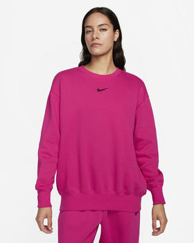 Nike Phoenix Fleece Oversized Crewneck Sweatshirt (DQ5733) fireberry/black