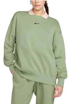 Nike Phoenix Fleece Oversized Crewneck Sweatshirt (DQ5733) oil green/black