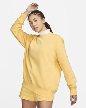 Nike Phoenix Fleece Oversized Crewneck Sweatshirt (DQ5733) topaz gold/sail