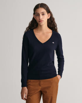 GANT Extra Fine V-Neck Pullover (4800510) blau