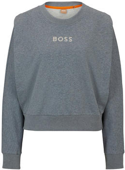 Hugo Boss Relaxed-Fit Sweatshirt mit gepolsterten Schultern und verziertem Logo Style C_Emba (50502505) grau