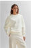 Hugo Boss Sweatshirt aus Baumwoll-Mix mit Logo-Prägung und Strick-Tape Style Emaina (50505795) weiß