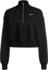 black/sail: Nike Sportswear Phoenix Fleece Kurz-Sweatshirt mit Halbreißverschluss für Damen (DQ5767)