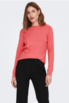 Only Rica Life Knit Pullover (15204279) sun kissed coral/detail melange