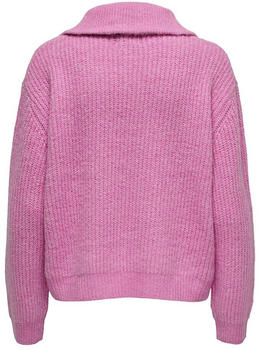 Only Baker Half Zip Sweater (15247008) shocking pink/detail melange
